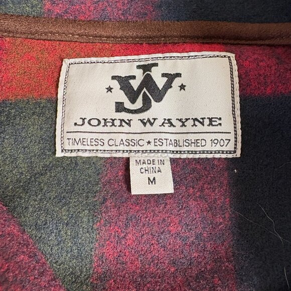 John Wayne Men's M Wooly fleece Pullover Snap Sweater - Picture 2 of 7